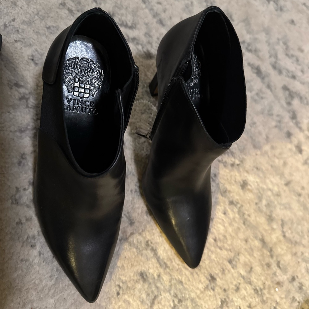 Vince Camuto Sleek Black Ankle Booties